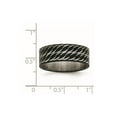 thumbnail image 2 of 8mm Stainless Steel Polished Black Ip Sparkle Cut Ring Size 11.5 - Ring for Women, 2 of 2