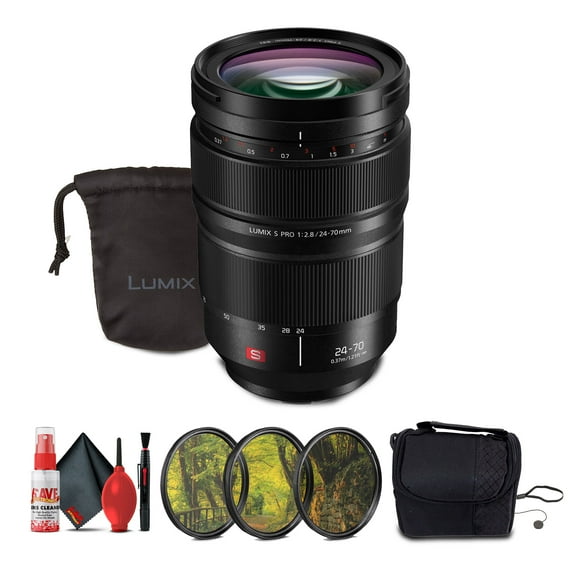 Panasonic Lumix S Pro 24-70mm f/2.8 Lens Bundle with Accessories