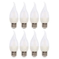thumbnail image 2 of 8Pc Turn Tip Light Bulbs Frosted 40W LED E26 Medium Base Lamp Flame Chandelier, 2 of 2