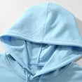 thumbnail image 4 of VSSSJ Mens Oversized Hoodie Sweatshirts Casual Drawstring Hooded Pullover Loose Solid Color Long Sleeve Pockets Tops Fall Trendy Clothes Light Blue XL, 4 of 8