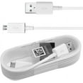thumbnail image 2 of 3 Pack Original Quick Charge Micro USB Charging Data Cable ECB-DU4EWE for Samsung Galaxy J7 V 2nd Gen / J7 Star (2018) Cell Phones 5 FT Non-Retail Packaging - White, 2 of 3