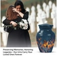 thumbnail image 4 of JAGASY Butterfly Memorial Cremation Urns for Mom & Dad - Blue Keepsake Urn for Ashes Adult Male - Tulip Decorative Small Urn for Human Ashes - Handcrafted Tiny Urns for Mother - (3 Inch), 4 of 7