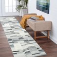 thumbnail image 2 of Washable Runner Non Slip Kitchen Rugs Modern Geometric Hallway Rug Indoor Entryway Rug Farmhouse Soft Bath Mat Stain Resistant Carpet for Bedroom Laundry 2 ft x6 ft Multi- Grey, 2 of 6