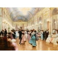 thumbnail image 2 of Gilbert, Victor Gabriel 32x25 Black Ornate Wood Framed with Double Matting Museum Art Print Titled - The Ball, 2 of 4