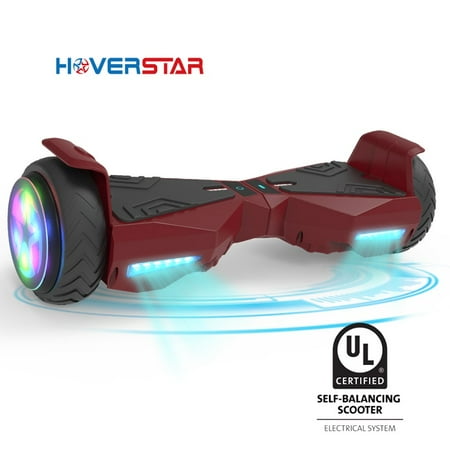 Hoverboard 6.5" UL 2272 Listed Two-Wheel Self Balancing Electric Scooter with LED Flash Wheel Red