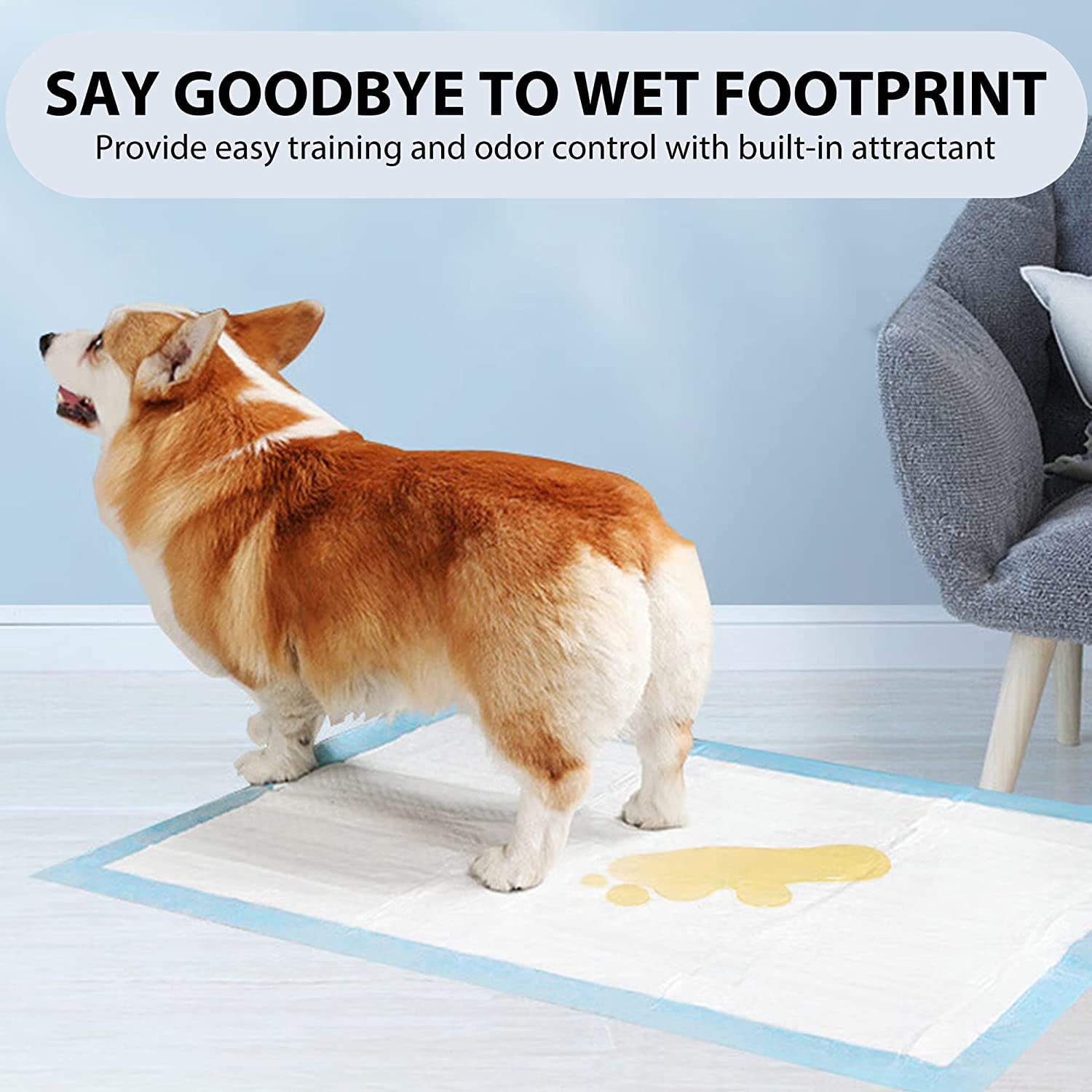 Puppy Pee Pads Extra Large ,Indoor Potty Pads for Dogs,Cats & Rabbits,Disposable Pet Training and Piddle Pads,Super Absorbent & Leak-Proof