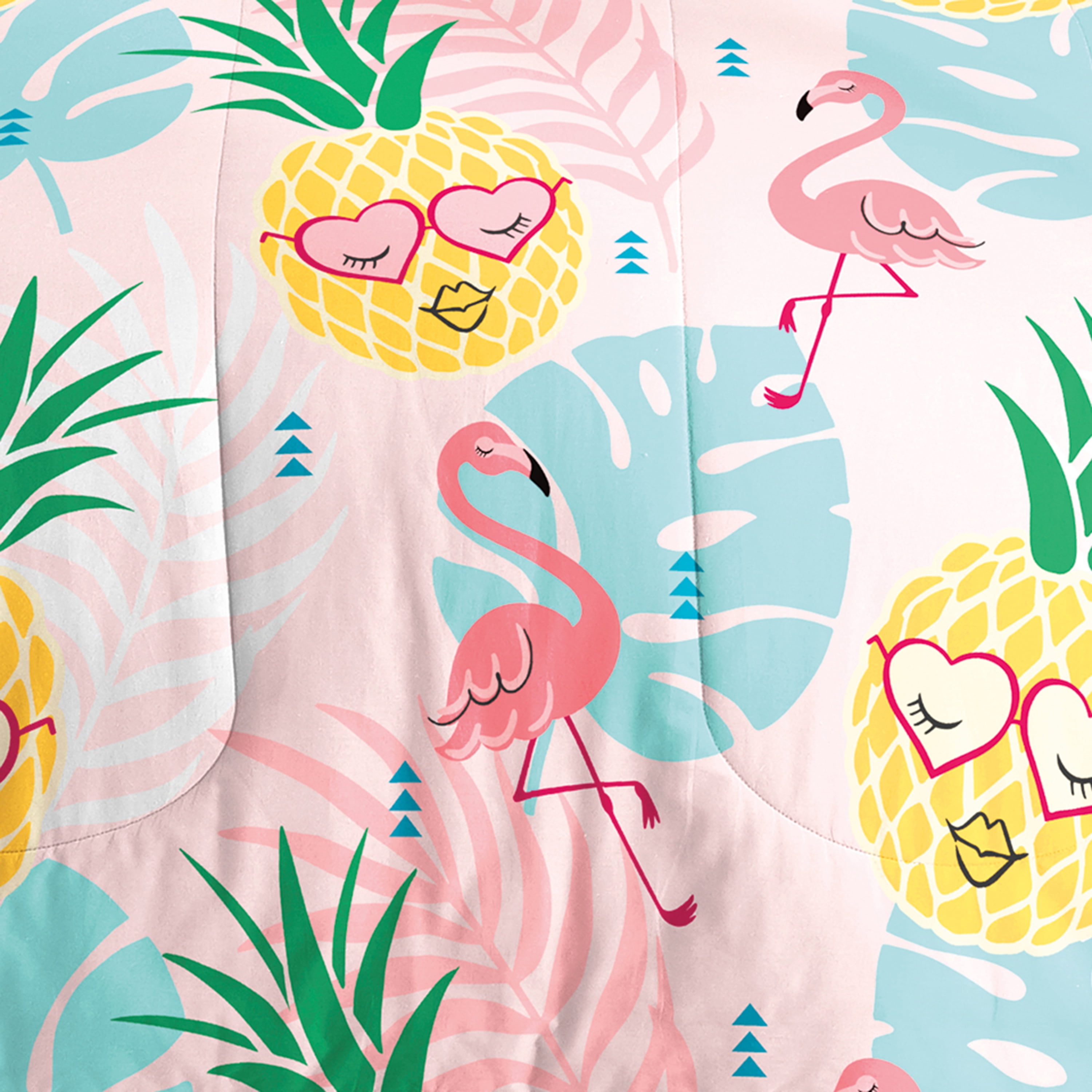Pink Dream Factory Pineapple Twin Comforter Set