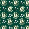thumbnail image 2 of MLB Oakland Athletics 58" 100% Cotton Sports Logo Craft Fabric By the Yard, Multi-color, 2 of 8