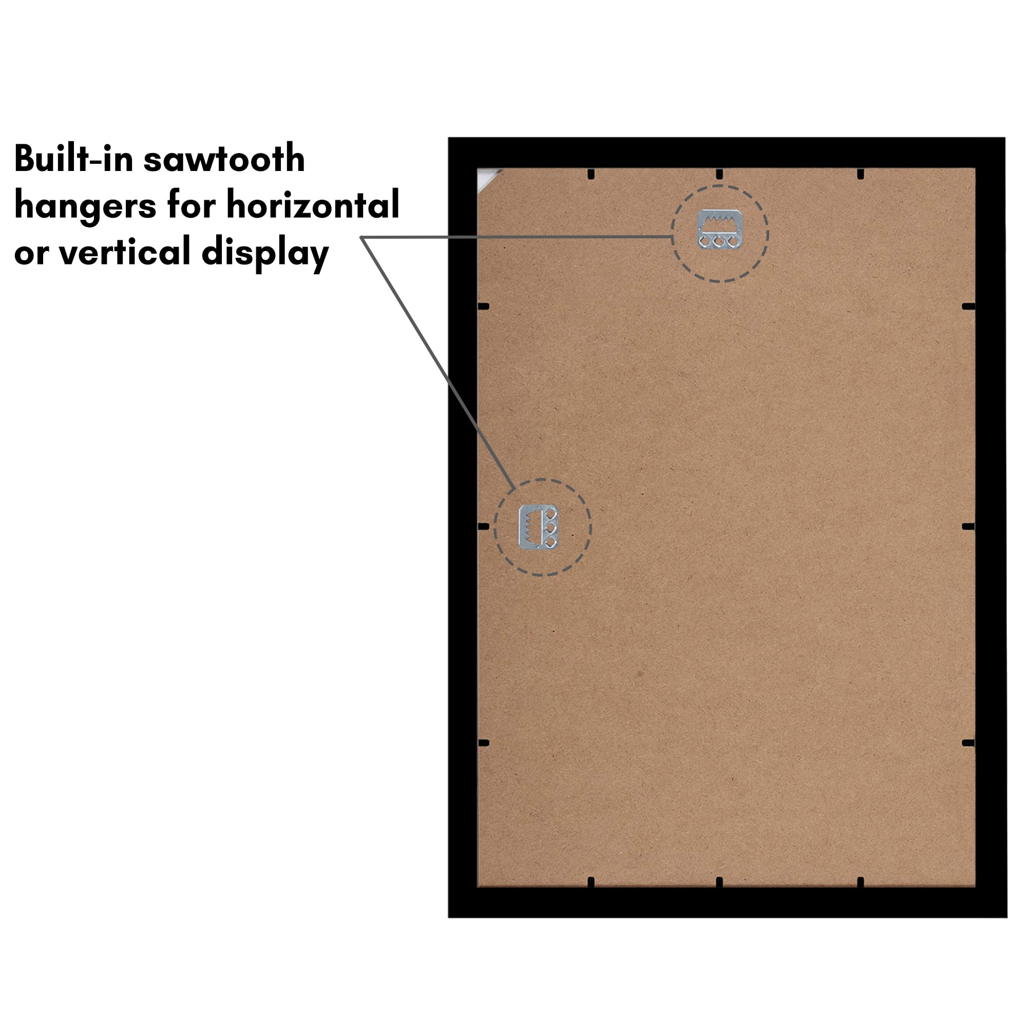 Americanflat 12x18 Poster Frame with Shatter-Resistant Glass 2 Pack Signature Collection Gallery Style - Black