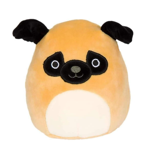 Peluche Squishmallows, oficial de Kellytoy Pug Dog, 20 cm