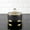 Gold, variant on Handmade Fancy Candy Bowl, Round Decorative Sugar Serving Dish with Lid and Crystal Top, Footed Gold Candy Jars for Office Desk, Black, 5.5 in