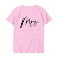 thumbnail image 2 of FASHOFT Couples Tshirt for Women Love Hearts Letter Print Tee Top Valentines Day Matching Shirts for Couple Pink L, 2 of 5
