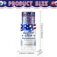 thumbnail image 3 of 4th Of July Red White And Blue Body Glitter Stick With Star Sequins Patriotic Makeup Gel For Women Festival Party Concert Face And Body Sparkle Decorations, 3 of 9