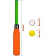 thumbnail image 3 of Bate de béisbol de espuma para niños CeleMoon de 56 cm con 3 bolas, color naranja, 3 of 6