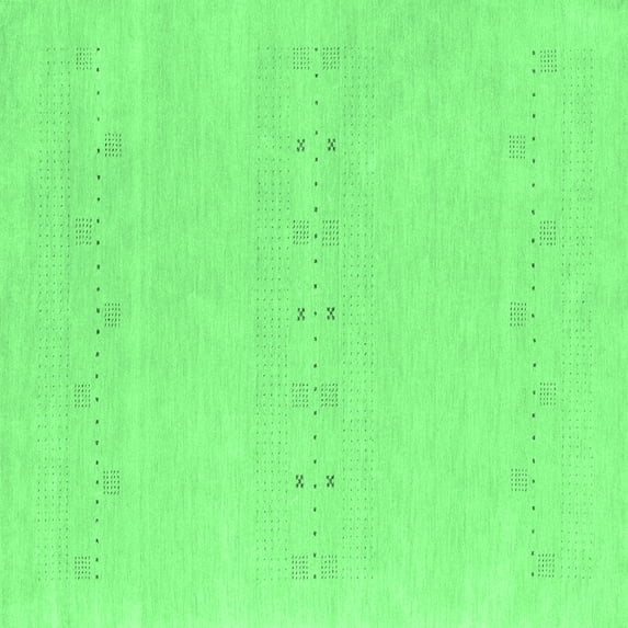 Ahgly Company Indoor Square Solid Emerald Green Modern Area Rugs, 4' Square