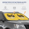 thumbnail image 4 of Bingfone Smiling With Sunglasses Windshield Sun Shade 2-Piece Foldable Car Front Window Sunshade for Most Sedans SUV Truck - Medium, 4 of 7