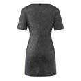 thumbnail image 4 of Women's Sexy Sequins V-Neck Short Sleeve Dress - Solid Color, Slim Fit, Polyester - Elegant Party Dress for Evening/Wedding/Night Out, 4 of 4