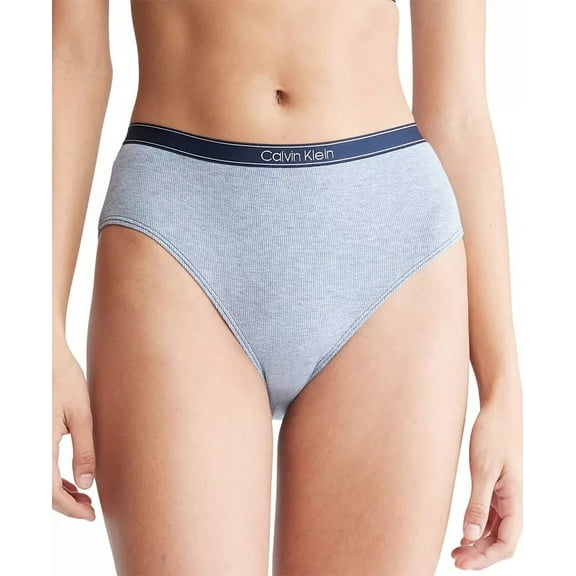 Calvin Klein BLUE CHAMBRAY HEATHER High Waisted Bikini Panty, US Medium