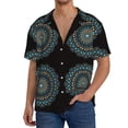 thumbnail image 1 of Fotbe Mandala Camisa Estampada de Manga Corta para Hombre, Casual de Verano, Estilo Playero, Sin Arrugas-Small, 1 of 5