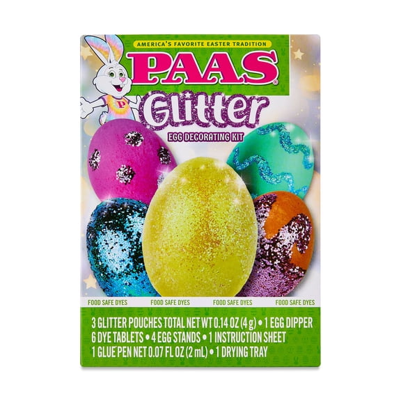 PAAS® Glitter Easter Egg Decorating and Dye Kit, 1 Each