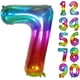 thumbnail image 1 of Birthday Number Balloon 40Inch Large Number Balloons, Rainbow Number 7 Balloon for Birthday Decorations (Number 7 ), 1 of 4
