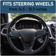 thumbnail image 2 of Auto Drive Black-White Cow Print Steering Wheel Cover, 2 of 5