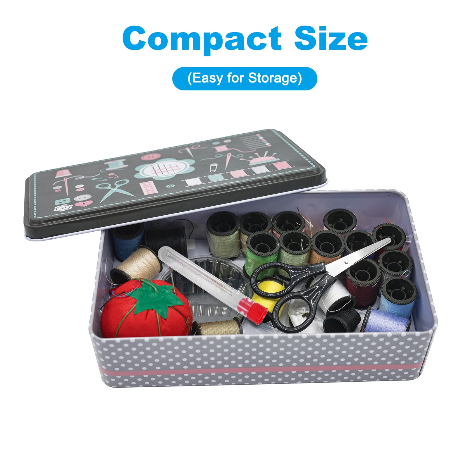 Unique Bargains Portable Plastic Sewing Needle Storage Holder Blue 4"