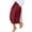 Wine, variant on Annhoo Womens Trouser High Waist Wide Leg Solid Color Loose Capri Pants with Pockets Casual Dressy Clothes