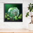 thumbnail image 3 of Pintura De Diamante 5D DIY Taladro Redondo Completo Kit De Manzana De Cristal Decoración 40x40cm Verde, 3 of 9