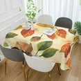 thumbnail image 2 of Yayeee Tablecloths 60" x 60" Rectangle Wrinkle Resistant Party Table Cover, Beige Leaves, 2 of 8