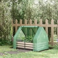 thumbnail image 2 of Garden Bed with Mini Greenhouse Cover, Outdoor Metal Planter Box with 2 Roll-Up Windows, 2 of 6