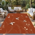 thumbnail image 2 of Japanese Style Outdoor Rug for Patio/Deck/Porch, Non-Slip Large Area Rug 4 x 6 Ft, Vintage Art Cranes Ocean Wave Red Indoor Outdoor Rugs Washable Area Rugs, Reversible Camping Rug Carpet Runner, 2 of 8