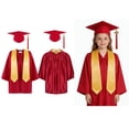 thumbnail image 1 of Ensemble Toge et Mortier de Remise des Diplômes pour Garçons et Filles, Toge et Mortier Rouges pour Enfants, Tenue de Photographie de Remise des Diplômes 4-5 Ans, 1 of 9