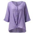 thumbnail image 7 of Beach Vacation Clothes for Women, Women'S Tops, Ladies Summer V Neck Loose Blouse Casual Short Sleeve Top for Women - Stylish and Comfortable Design for Everyday Wear, 7 of 7