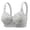 Silver, variant on Bras for Women,Embroidered Lace Jacquard Bra for Women Elegant Gathered Side Design with Decorative Back Detail,Sports Bras for Women,Light Gray,38