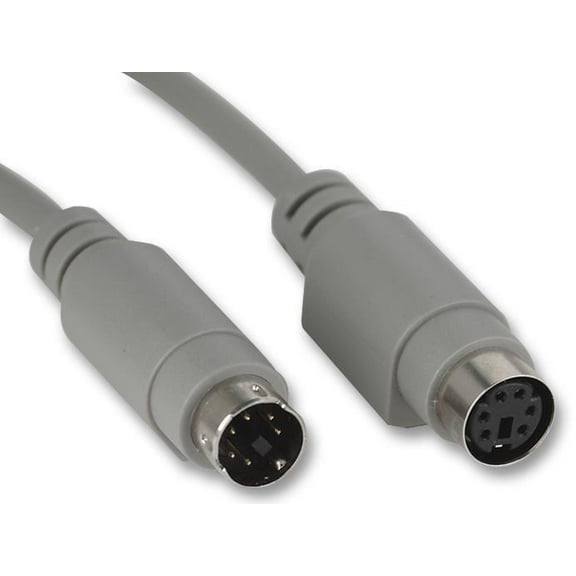 PRO SIGNAL - 6 Pin Female to Male PS/2 Lead, 3m Grey