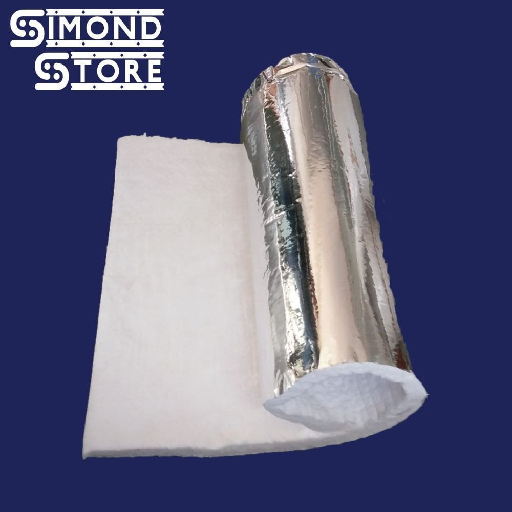 Aluminium Foil Faced Ceramic Fiber Blanket 8 Density 2300F 1" x 24" x