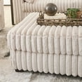 thumbnail image 3 of Roundhill Furniture Belvoir Accent Cocktail Ottoman, Beige Champagne, 3 of 7