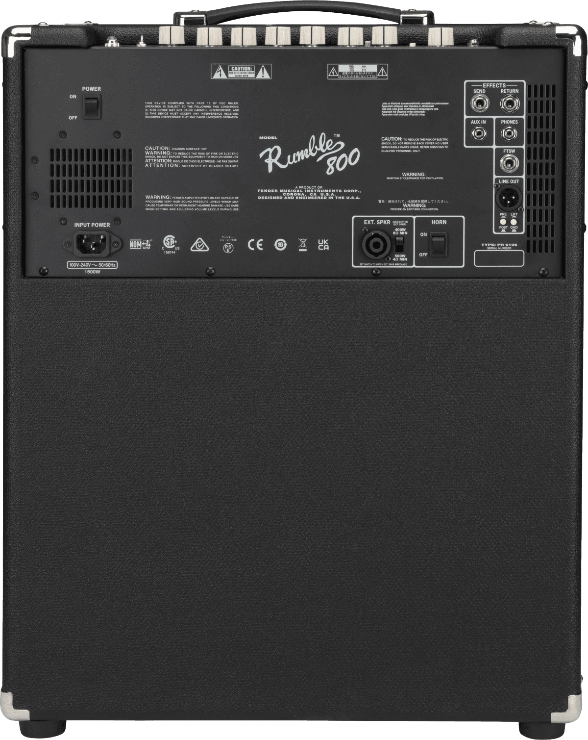 Fender Rumble 800 Combo Bass Amplifier