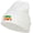 White, variant on Rasta Cali Bear Embroidered Long Beanie - Black OSFM