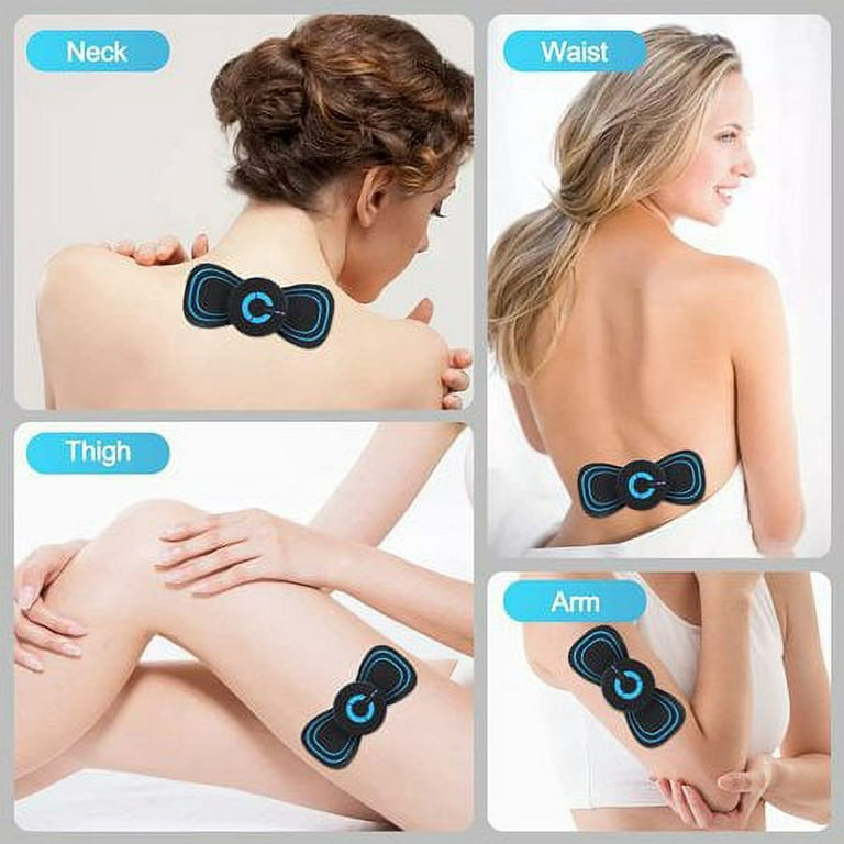 Microcurrent EMS Mini Massage Device, Mini Electric Neck Shoulder Massage  Pad, Cordless Portable Mini Electric EMS Neck Massager for Pain Relief