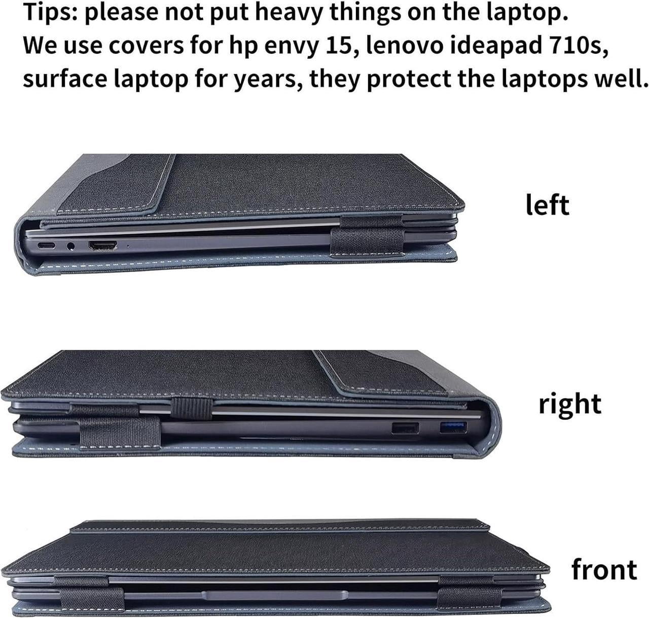 Laptop Case Cover for 14 inch Lenovo IdeaPad 5 2-in-1 14Q8X9 14AHP9 14IRH9 14IRU9 Sleeve,PU Leather Protective Bag Notebook PC Accessories