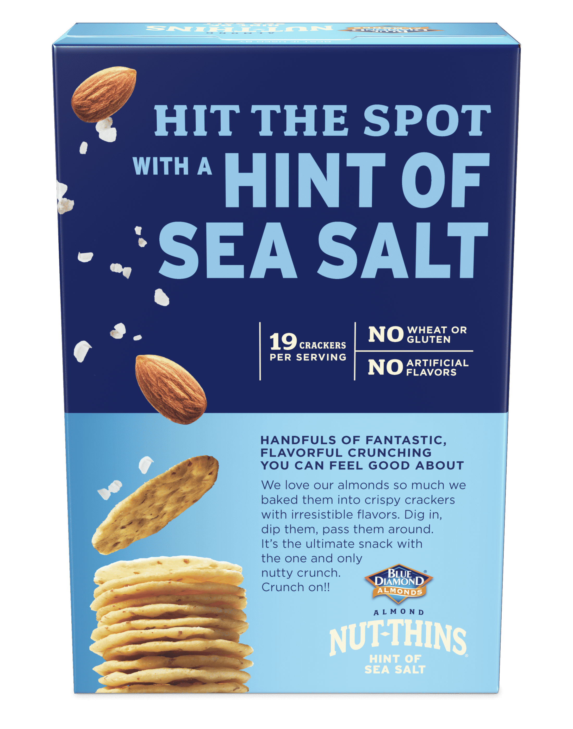 (6 pack) Blue Diamond Almond Nut-Thins Crunchy Rice Crackers, Baked, 7.7 oz, Shelf Stable, Gluten Free, Cardboard Box