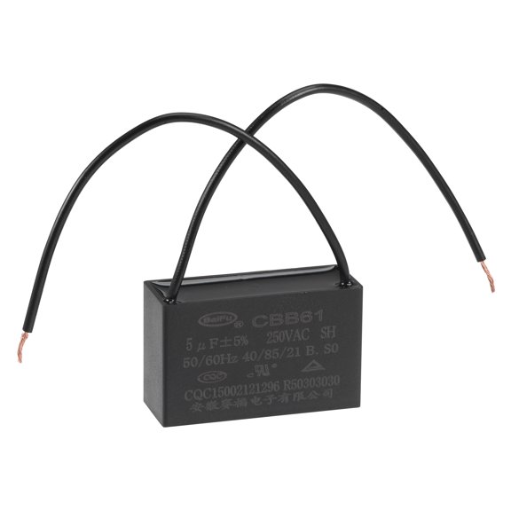 Uxcell 5uF 250V AC 2 Wires CBB61 Ceiling Fan Capacitor 1 Pack