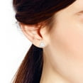 thumbnail image 5 of Geometric Triangle Disc White Mother of Pearl .925 Sterling Silver Stud Earrings, 5 of 5