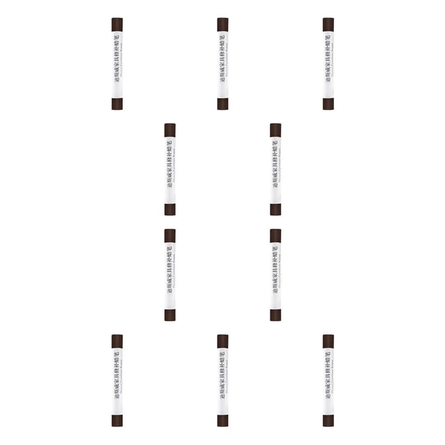 Inteprter Lápiz reparador de suelo de a prueba de agua, muebles, arañazos, manchas de grietas, crayones, cocina, dormitorio, dormitorio, Café oscuro 10piezas