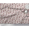 thumbnail image 2 of Soimoi Red Cotton Duck Fabric Maze & Rose Floral Print Fabric by Yard 42 Inch Wide, 2 of 3