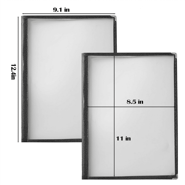 Snapklik.co : 4 Pack Enu Covers 8.5 X 11 Inch Enu Holders 4 Page 8 View Restaurant Enu