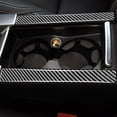 thumbnail image 4 of Real Bright Soft Car Interior Carbon Fiber Sticker Decoration2Pcs Carbon Fiber Side Cupholder Cover For Volvo V60 S60 2010-2017Auto Car Protection Interior Accessories, 4 of 8