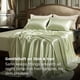 thumbnail image 4 of Juego de Sábanas Bedsure Satin King Size 4 Piezas Verde Salvia, 4 of 9